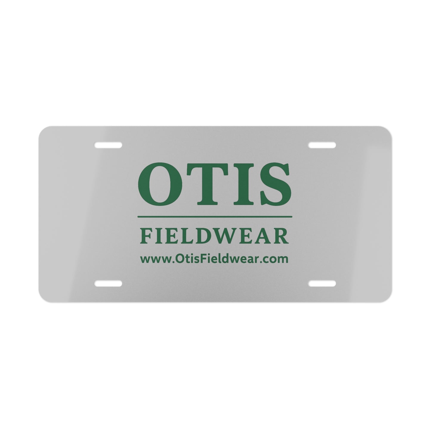 Otis Fieldwear Vanity License Plate – Brushed Metal Plate