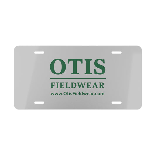 Otis Fieldwear Vanity License Plate – Brushed Metal Plate