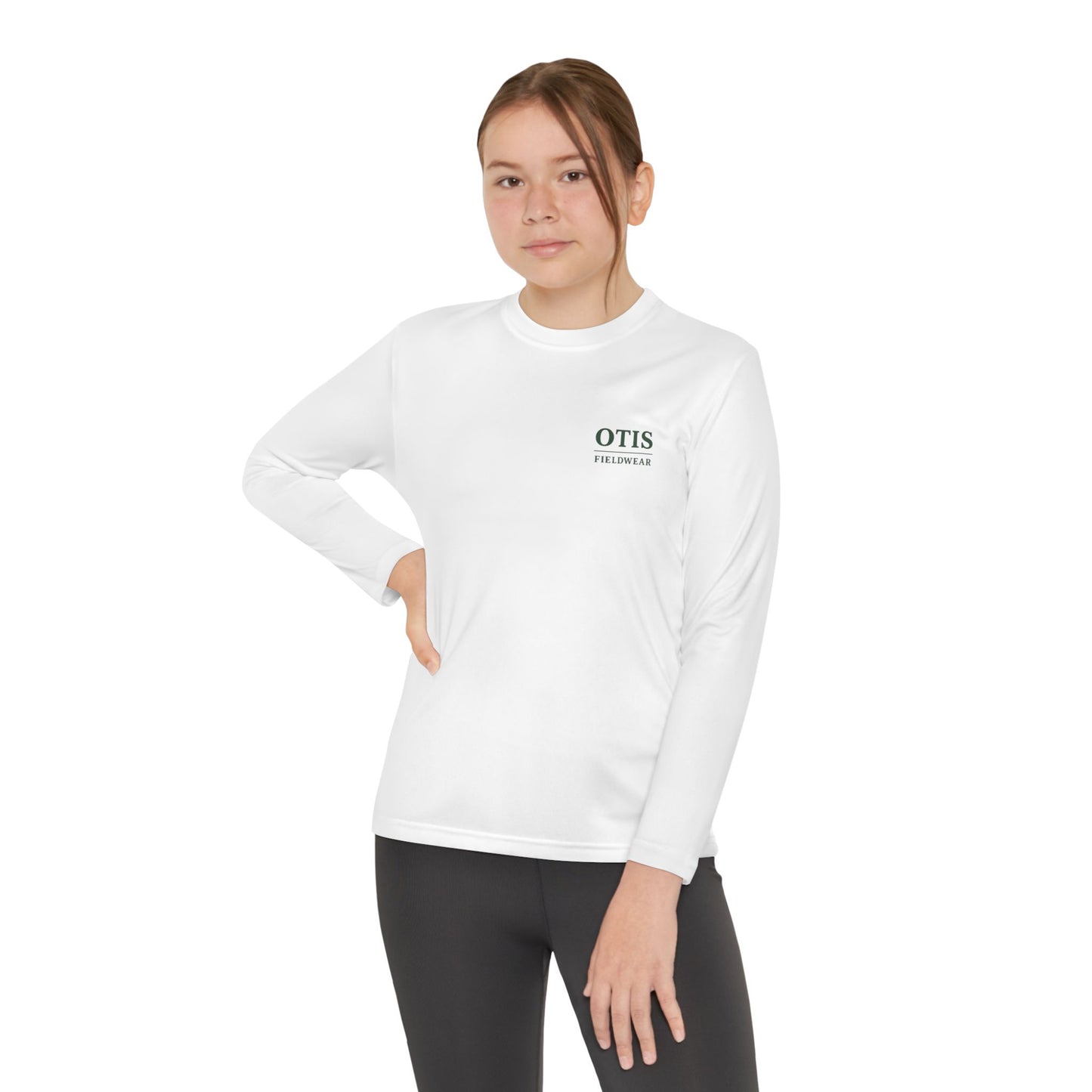 Youth Long Sleeve Tee (green logo)